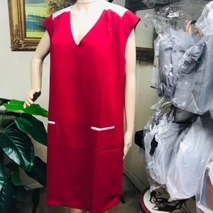 🆕️Red Short sleeve Plus Career dress